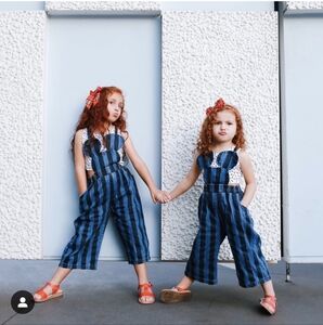 Kids Pepper Mickey Bouse Overalls In Stripe Size 90